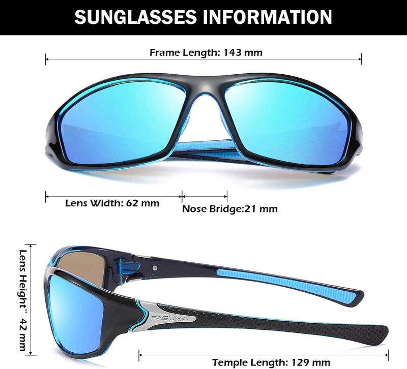 FAGUMA Sports Polarized Sunglasses For Men Cycling Driving Fishing UV400 Protection - Image 4